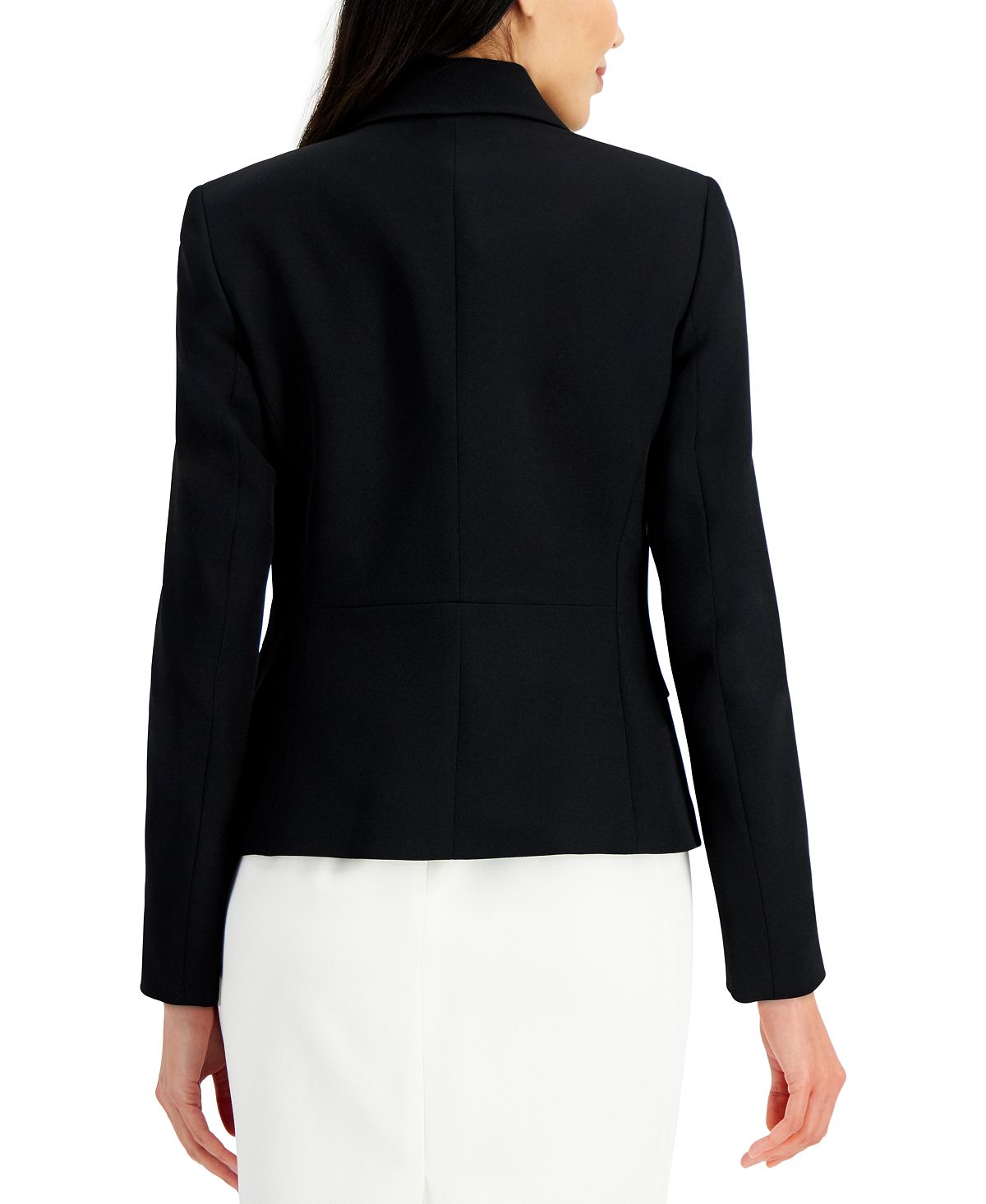 Two Button Blazer, Regular and Petite Sizes Kasper, Black