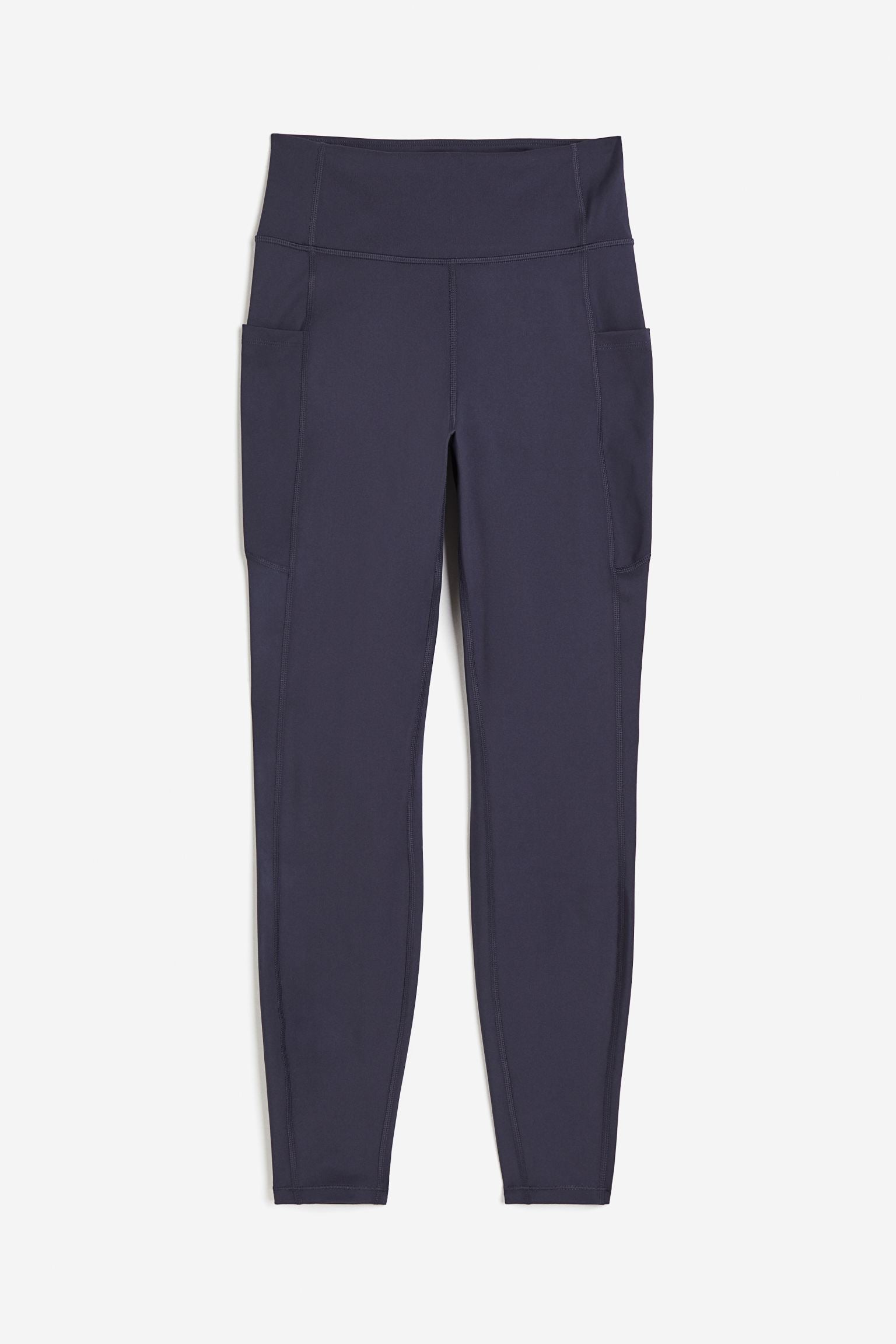 H&M DryMove Pocket-detail Sports leggings, steel-blue