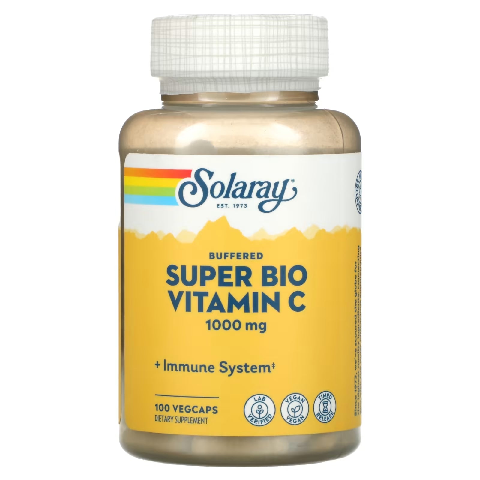 Solaray Super Bio Vitamin C Slow Release Vitamin C, 100 Vegetarian Capsules