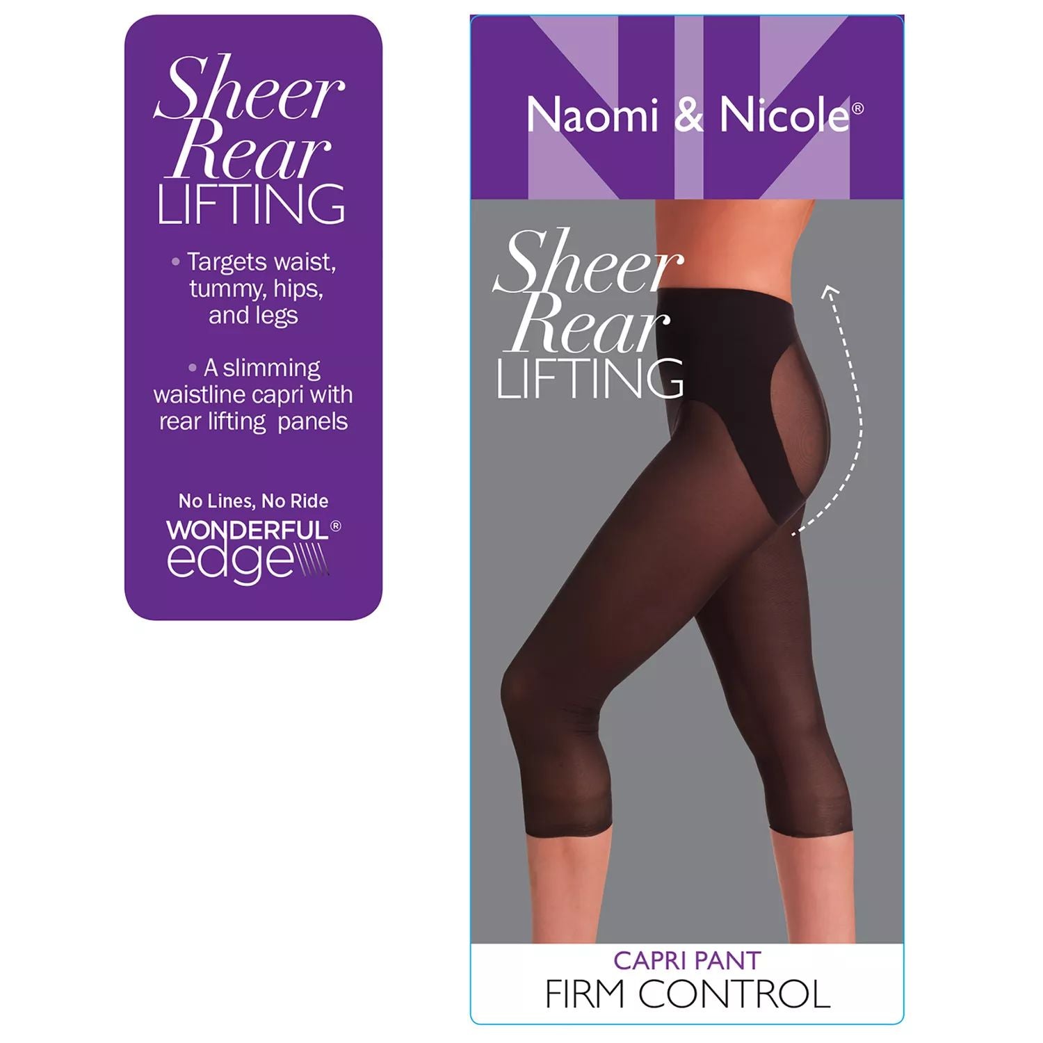 Shapewear Naomi & Nicole Transparent lining for capri pants 747 Naomi & Nicole