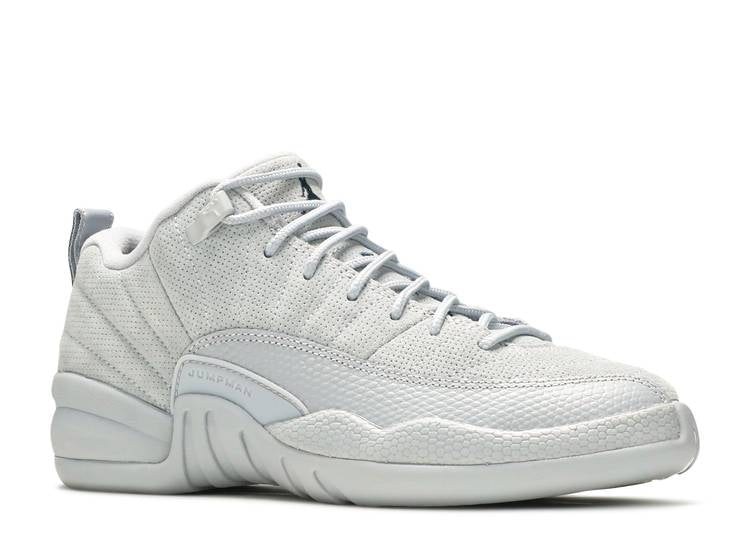 حذاء رياضي AIR JORDAN 12 LOW RETRO GS 'WOLF GRAY'، رمادي