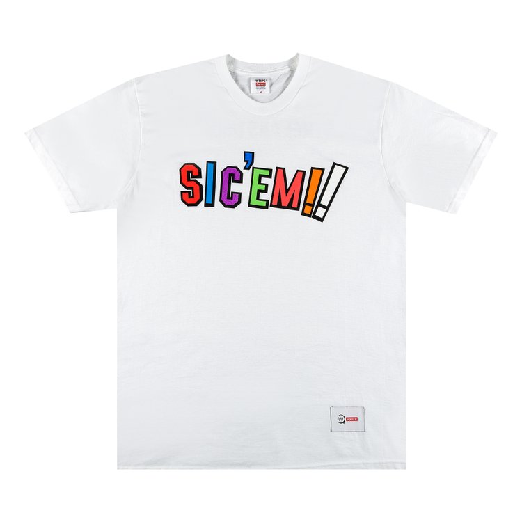 تي شيرت Supreme x WTAPS Sic'em! Tee 'White'، أبيض