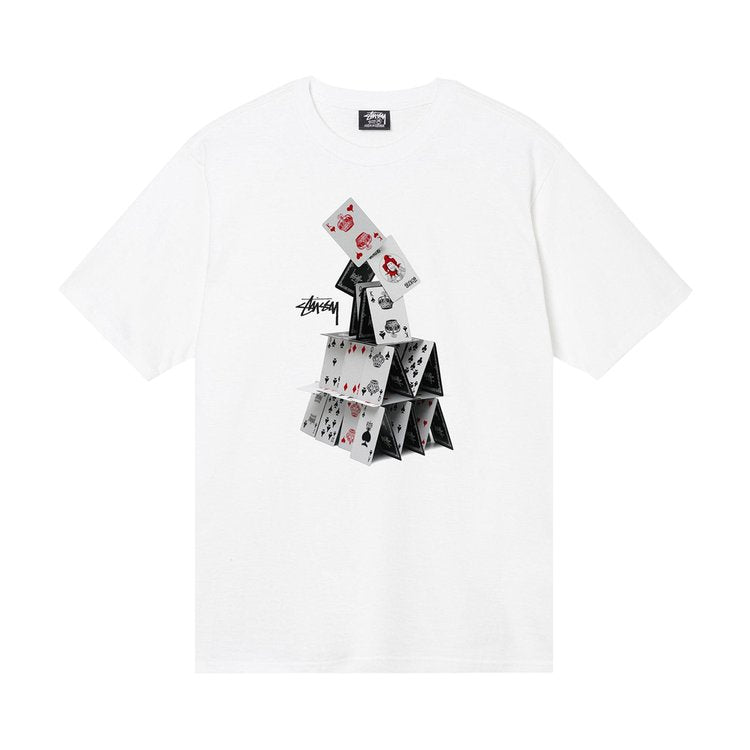 Stussy House Of Cards Tee 'White', white