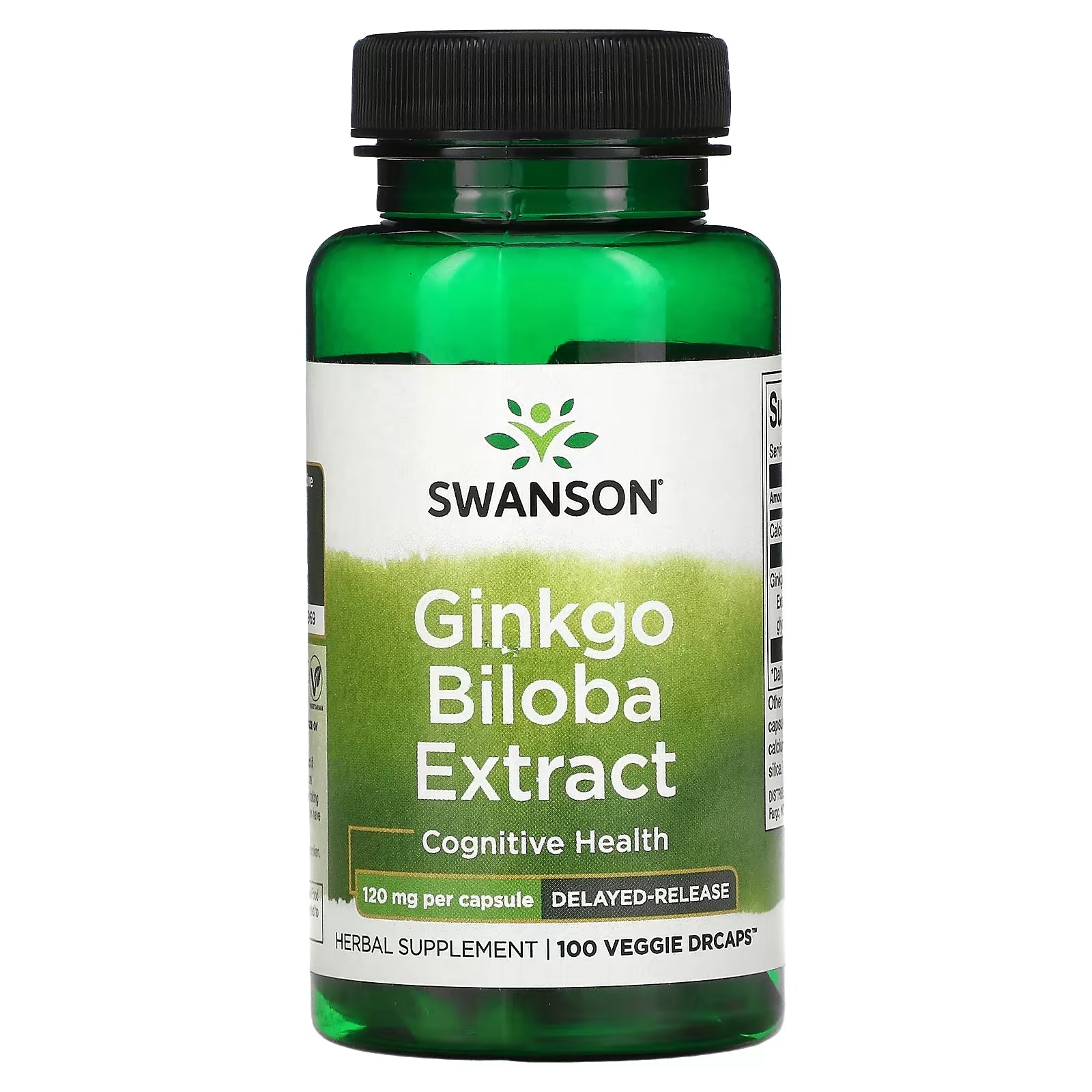 Swanson Ginkgo Biloba Extract, 100 Vegetarian Capsules