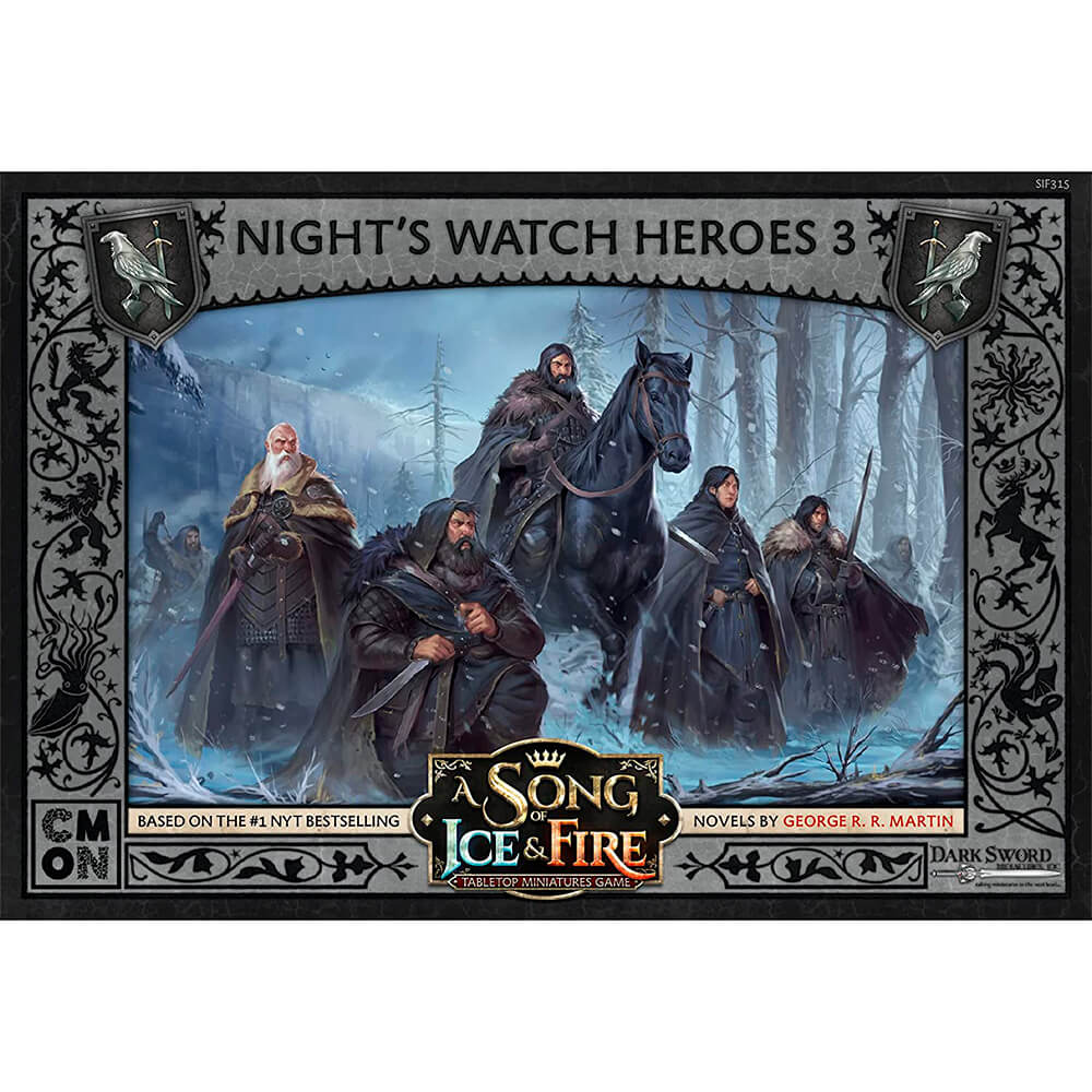 Additional set for CMON A Song of Ice and Fire Tabletop Miniatures Game, Night's Watch Heroes III