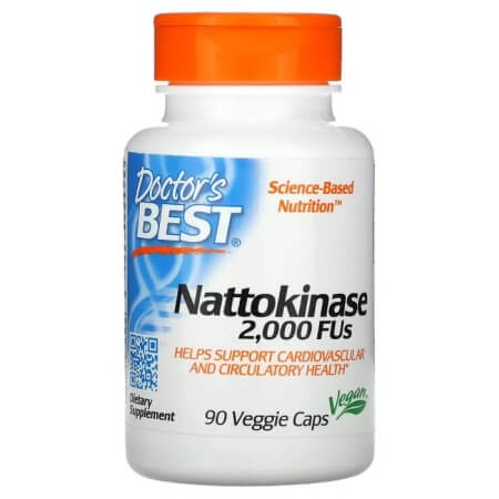 Nattokinase, Doctor's Best, 2000 FU, 90 Vegetarian Capsules