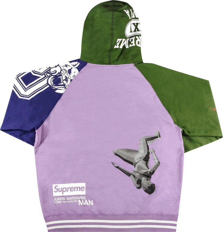 سويت شيرت بغطاء رأس وسحّاب من Supreme x Junya Watanabe x Comme des Garçons MAN "Violet"، أرجواني