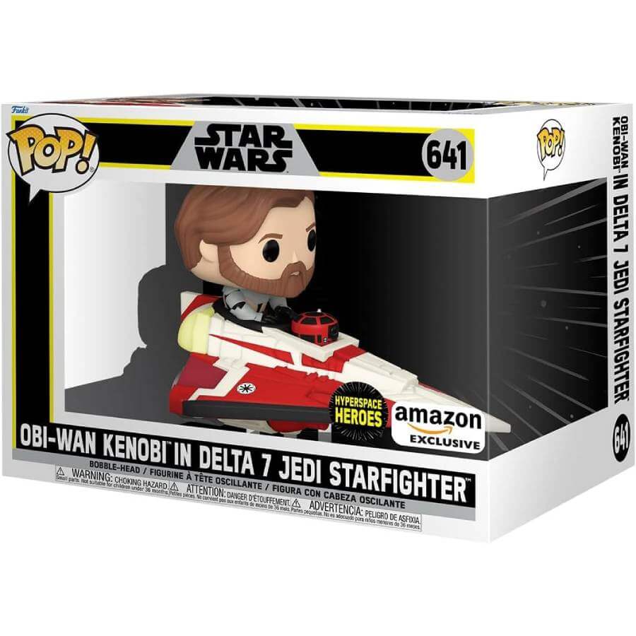 Funko POP! Star Wars: Hyperspace Heroes - OBI-Wan Kenobi in Delta 7 Jedi Starfighter