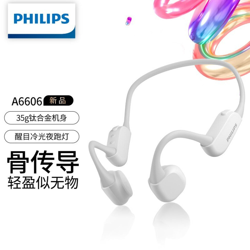 Philips TAA6606 Wireless Noise Canceling Headphones, White