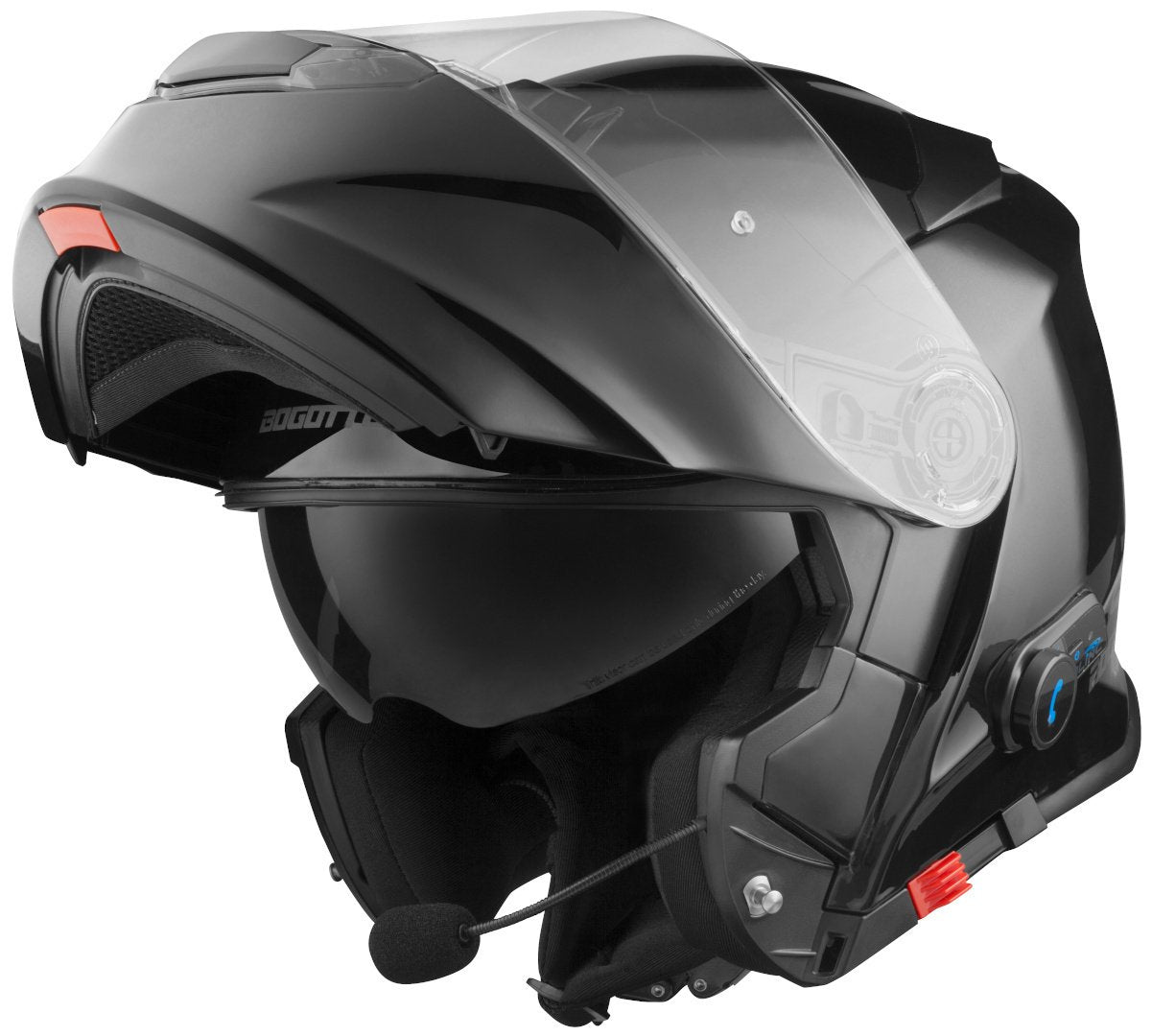 Bogotto V271 BT helmet with removable liner, black