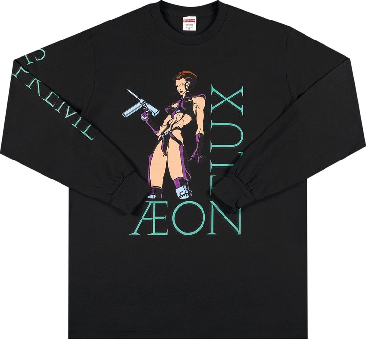 تي شيرت Supreme Aeon Flux بأكمام طويلة "أسود"، أسود