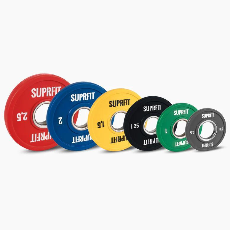 Suprfit Mini bumper plates (pair) - 0.5 kg, Gray