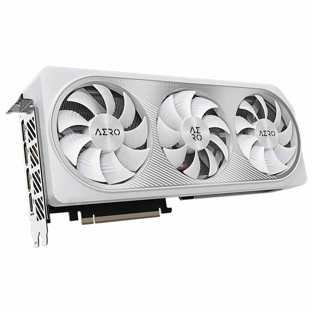 Video card Gigabyte GeForce RTX 4070 Aero OC 12GB, GV-N4070AERO OC-12GD, white