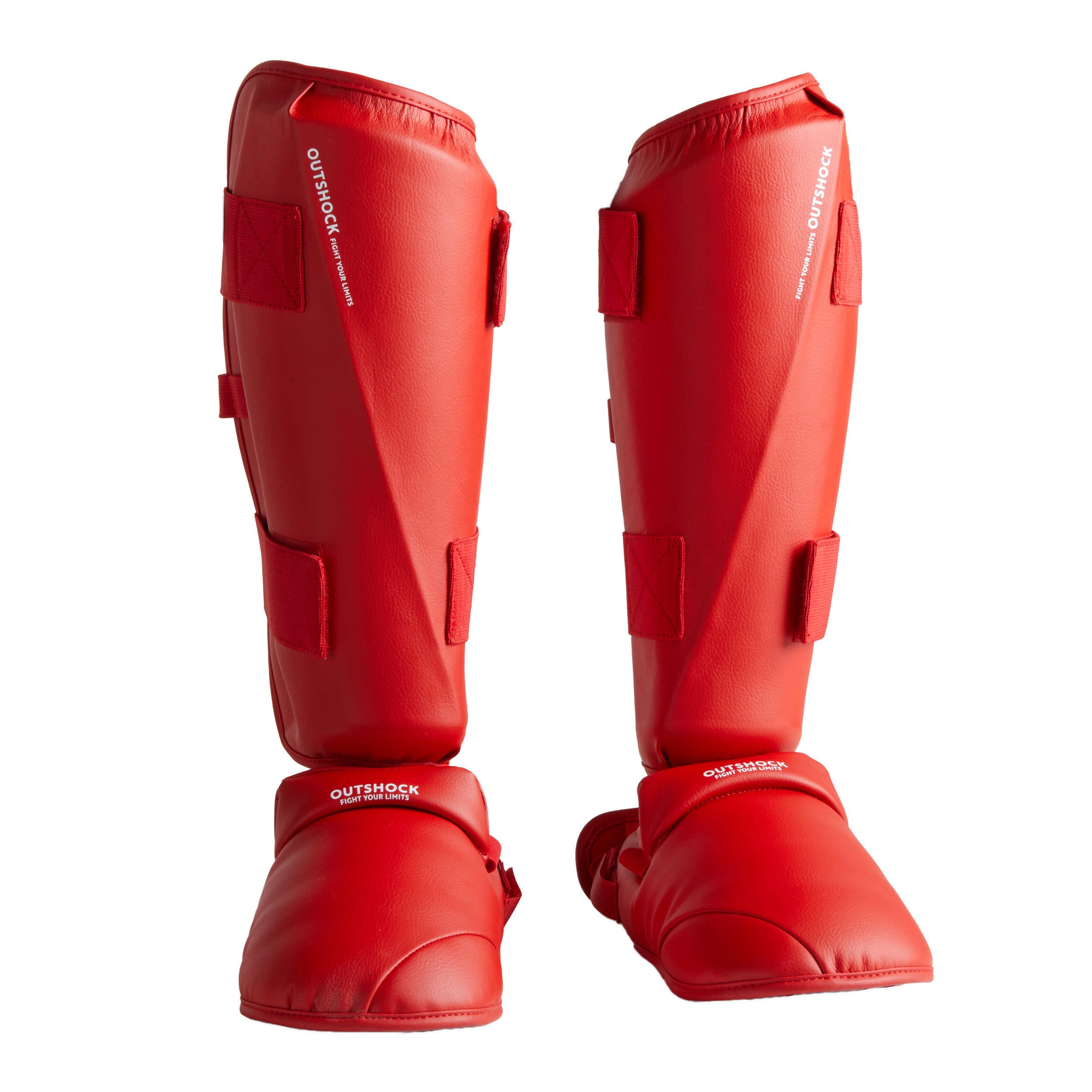 Outshock Karate 900 shin and foot protection, red