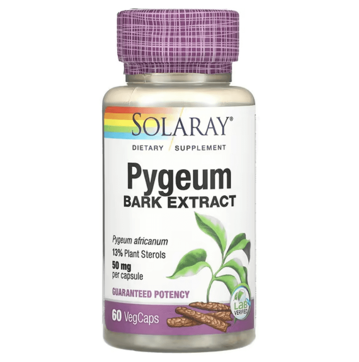 Pygeum Bark Extract, 50 mg, 60 vegetable capsules, Solaray