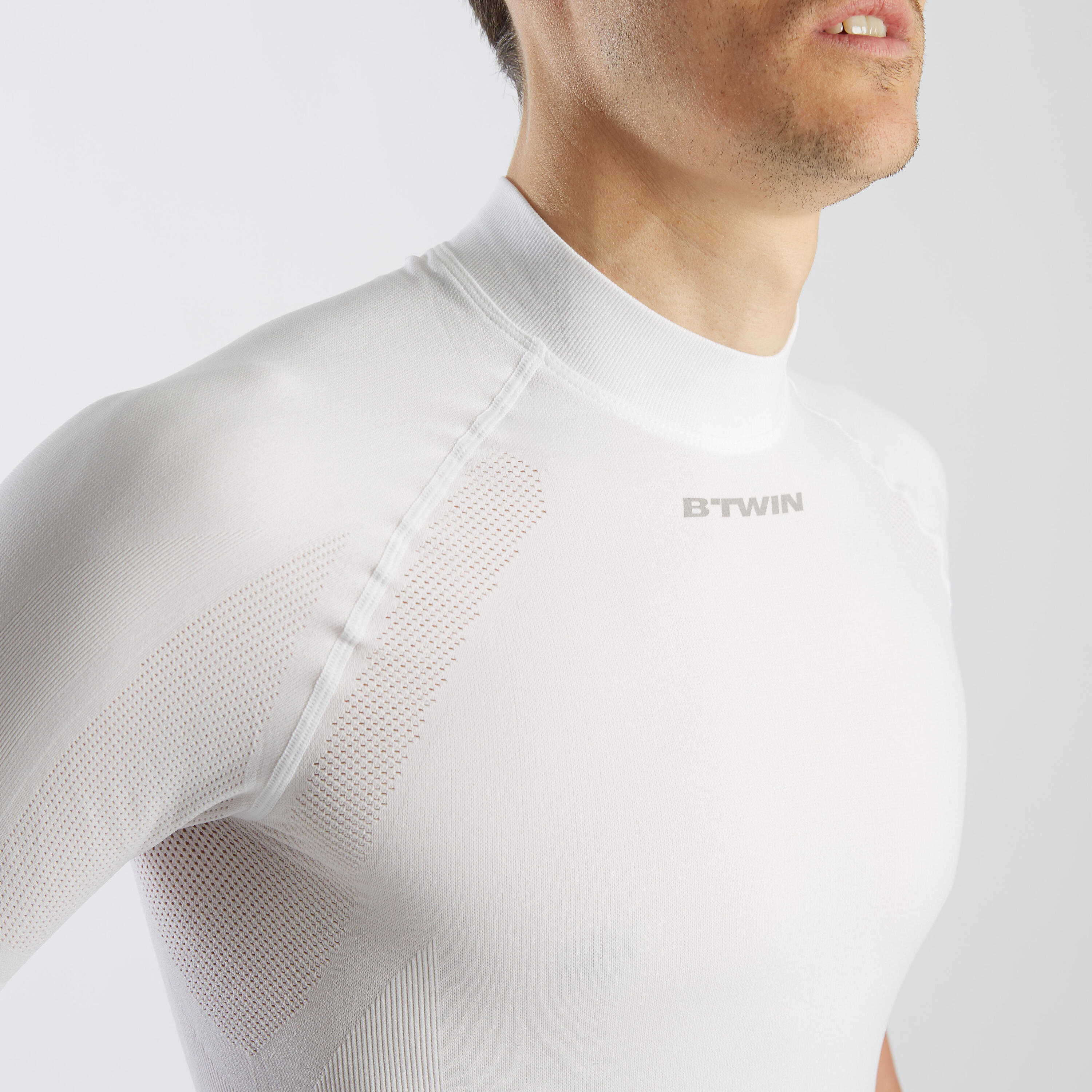 Short Sleeve Cycling Thermal Underwear White RR900 Van Rysel