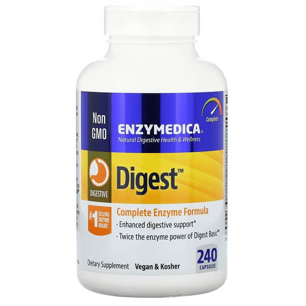 Complete enzyme formula Digest 240 capsules, Enzymedica