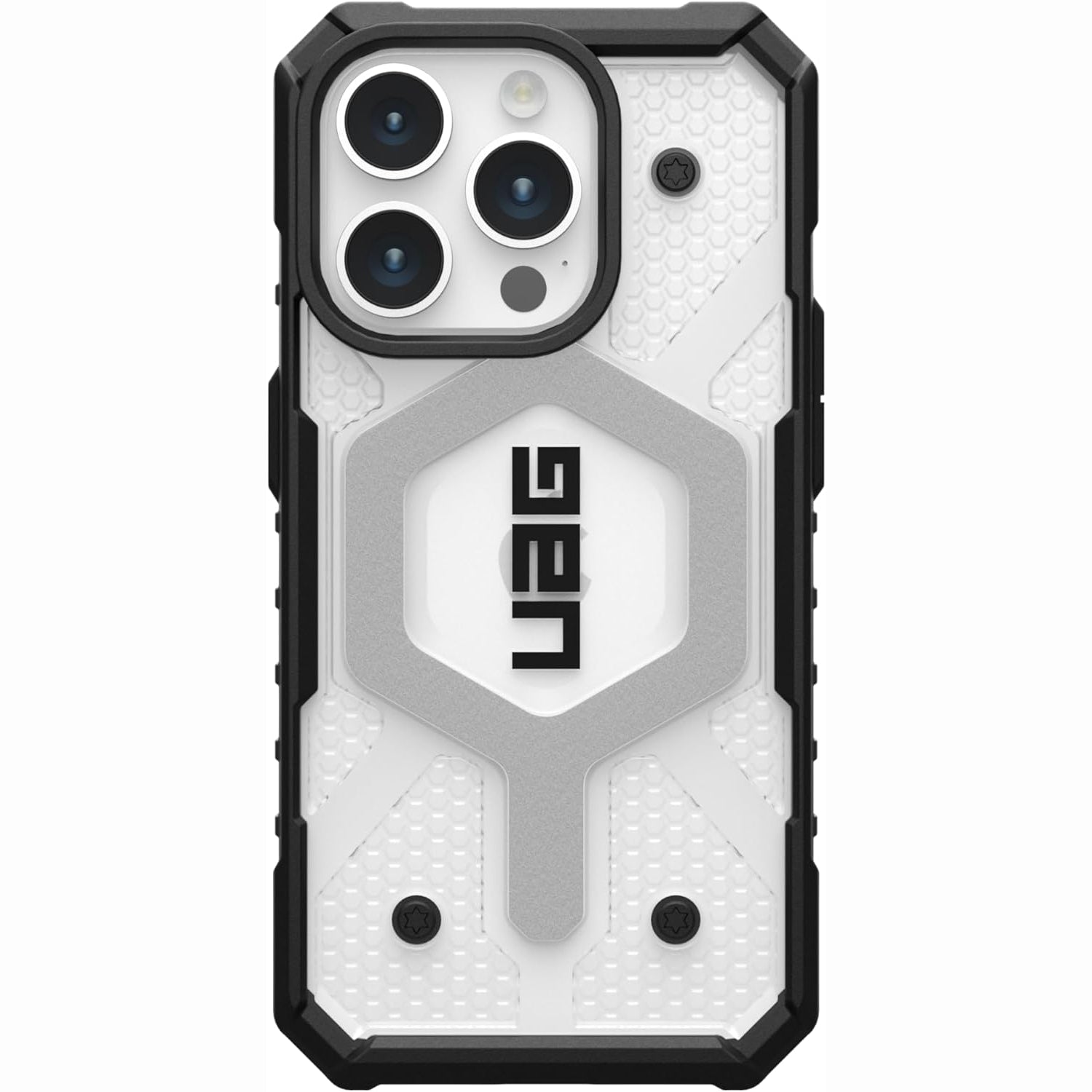 Case UAG Pathfinder for iPhone 15 Pro, Ice/Silver