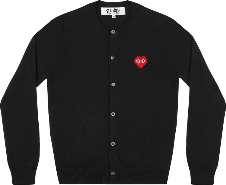 كارديجان Comme des Garçons PLAY Heart Cardigan "Black"، أسود