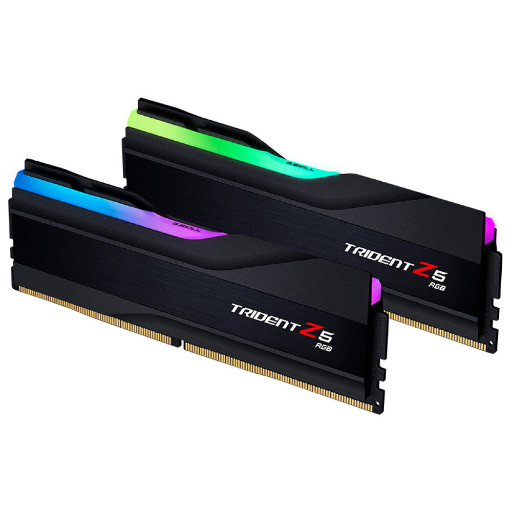 ذاكرة الوصول العشوائي GKILL Trident Z5 RGB، 96 جيجابايت DDR5 (2x48 جيجابايت)، 6400 ميجاهرتز، CL34، F5-6400J3239F48GX2-TZ5RK، أسود