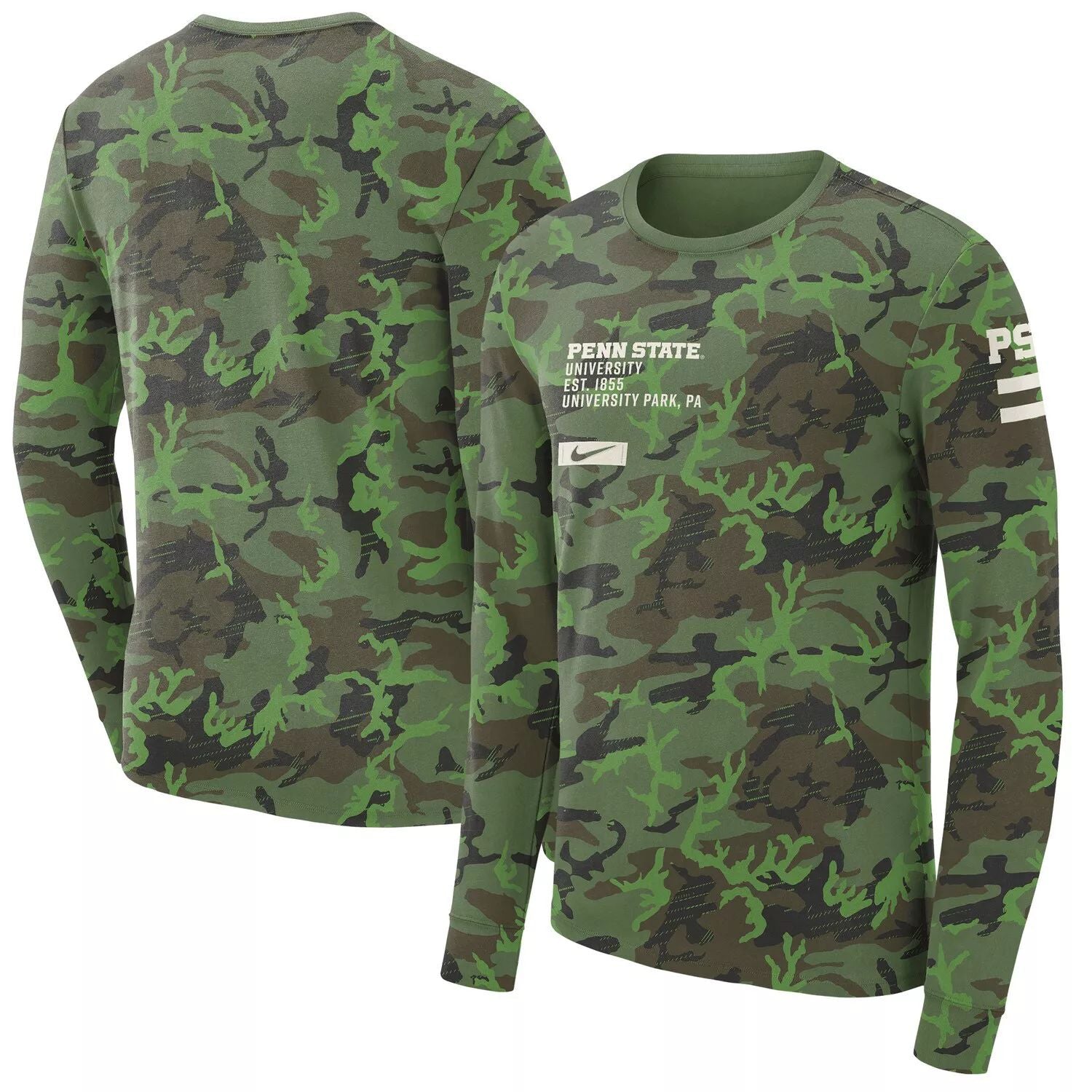 Penn State Nittany Lions Nike Men's Camouflage Long Sleeve Military T-Shirt