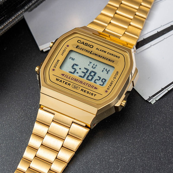 Casio Standard Digital Watch 'Silver Gold', yellow