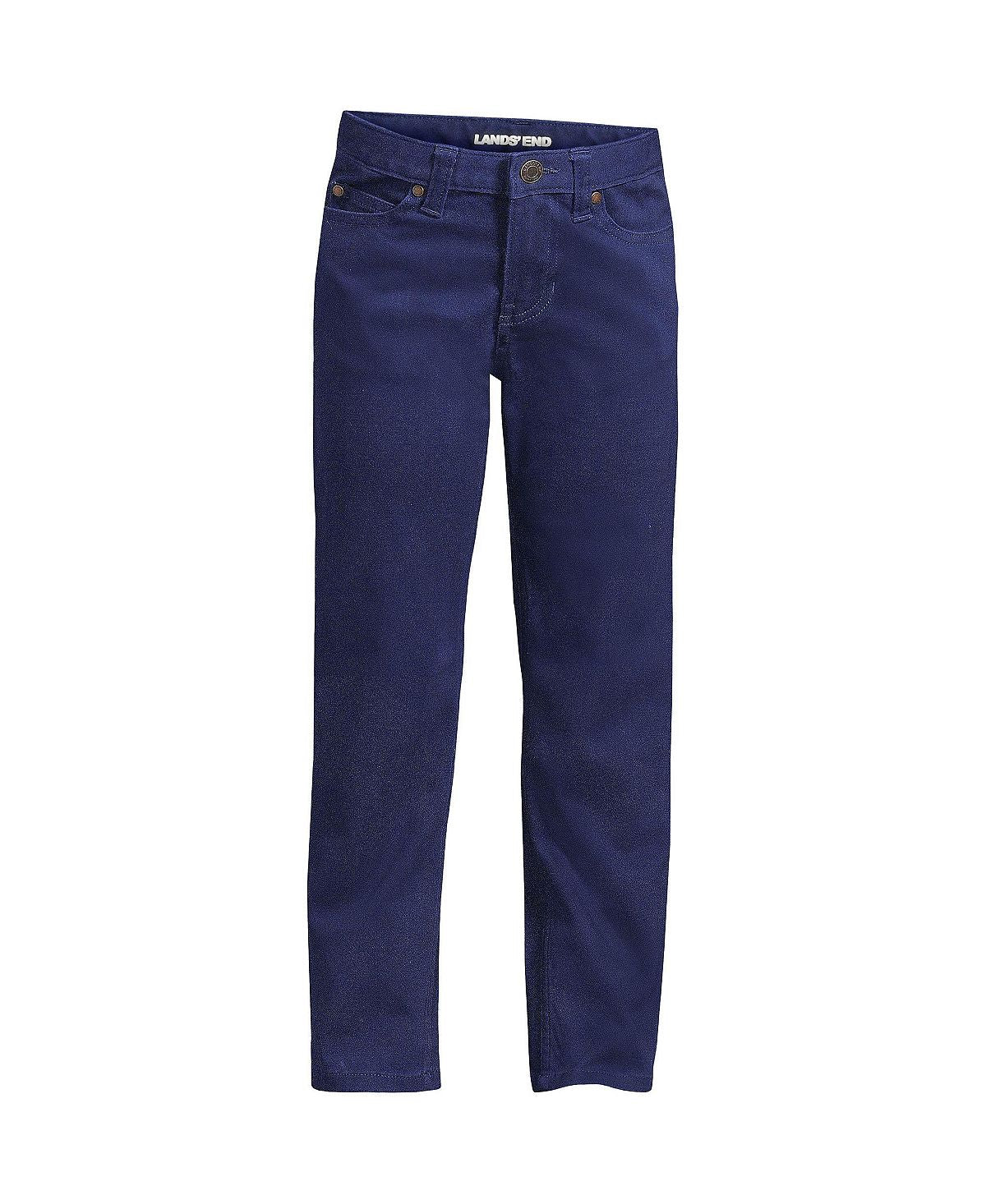 Boys' Husky Iron Lands' End 5-Pocket Knee-Length Trousers