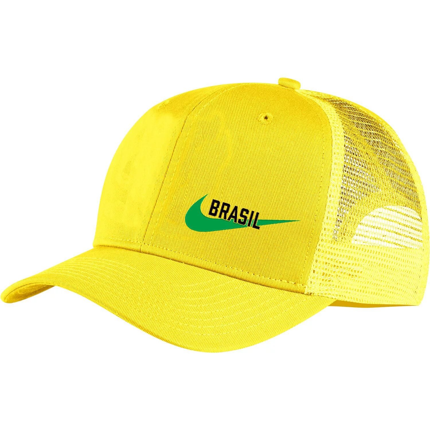 قبعة Nike Brazil National Team Classic99 Trucker Snapback للرجال باللون الأصفر