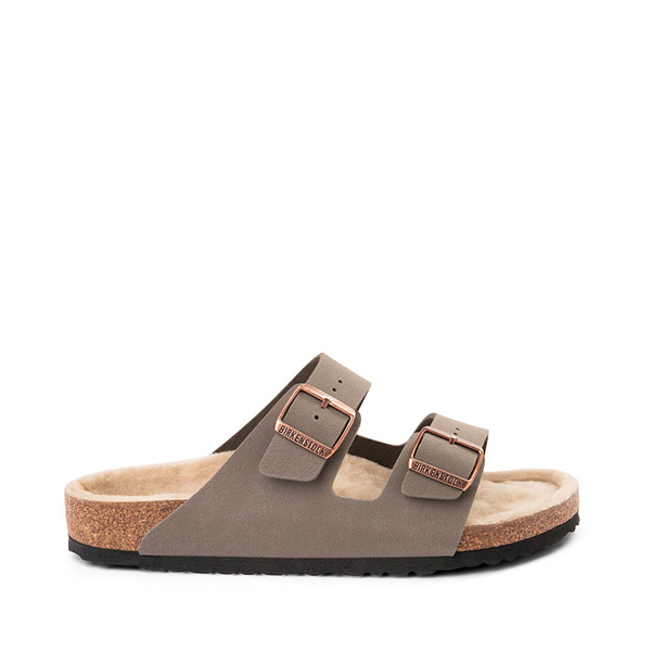 Birkenstock Arizona Women's Sheepskin Slippers in Stone