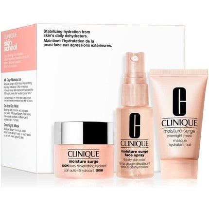 Moisture Surge Skin Care Set with Automatic Replenishing Moisturizer , face spray and night mask, Clinique