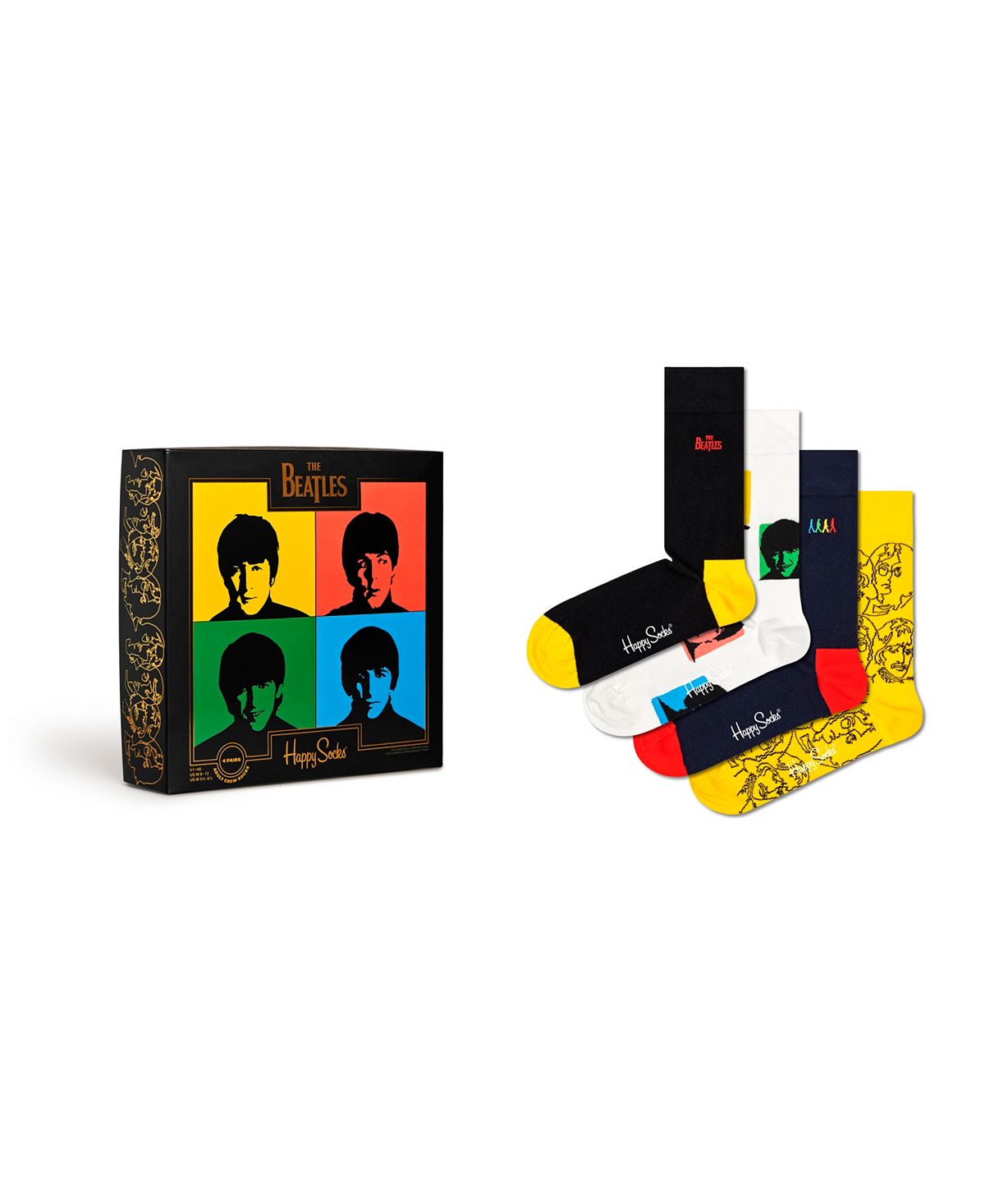 Men's gift set of The Beatles socks, 4 pcs. Happy Socks