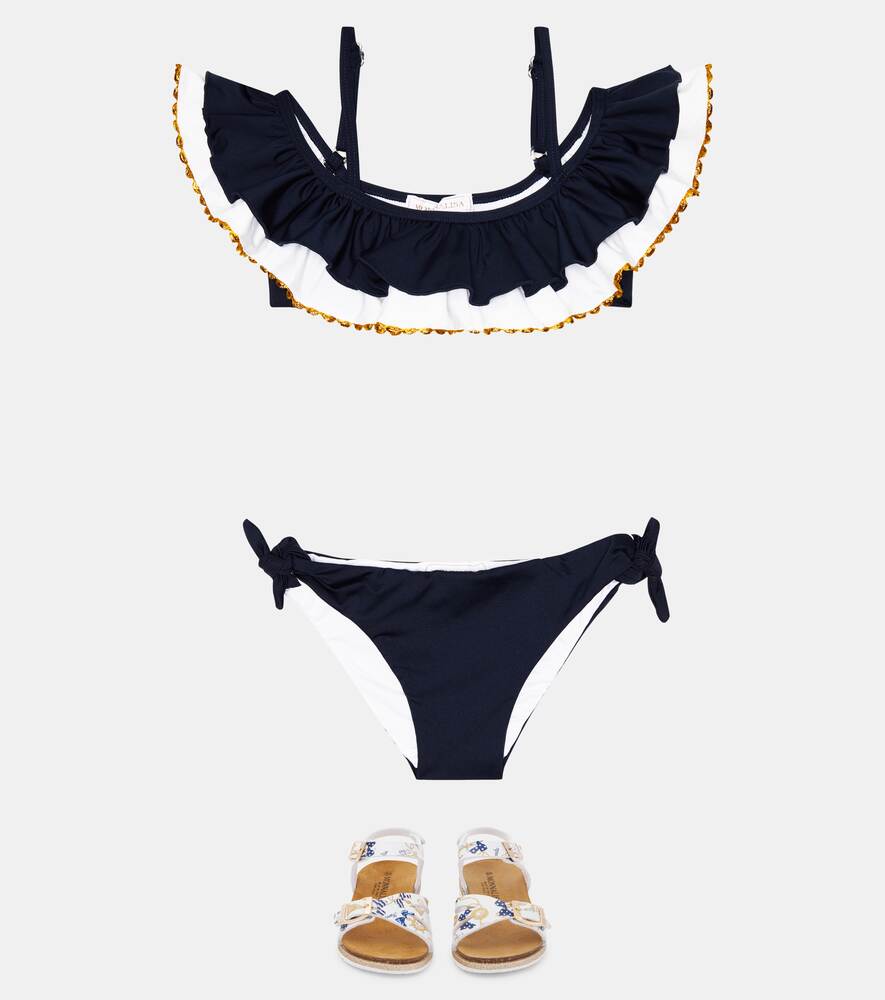 Bikini with Monnalisa logo, multicolor