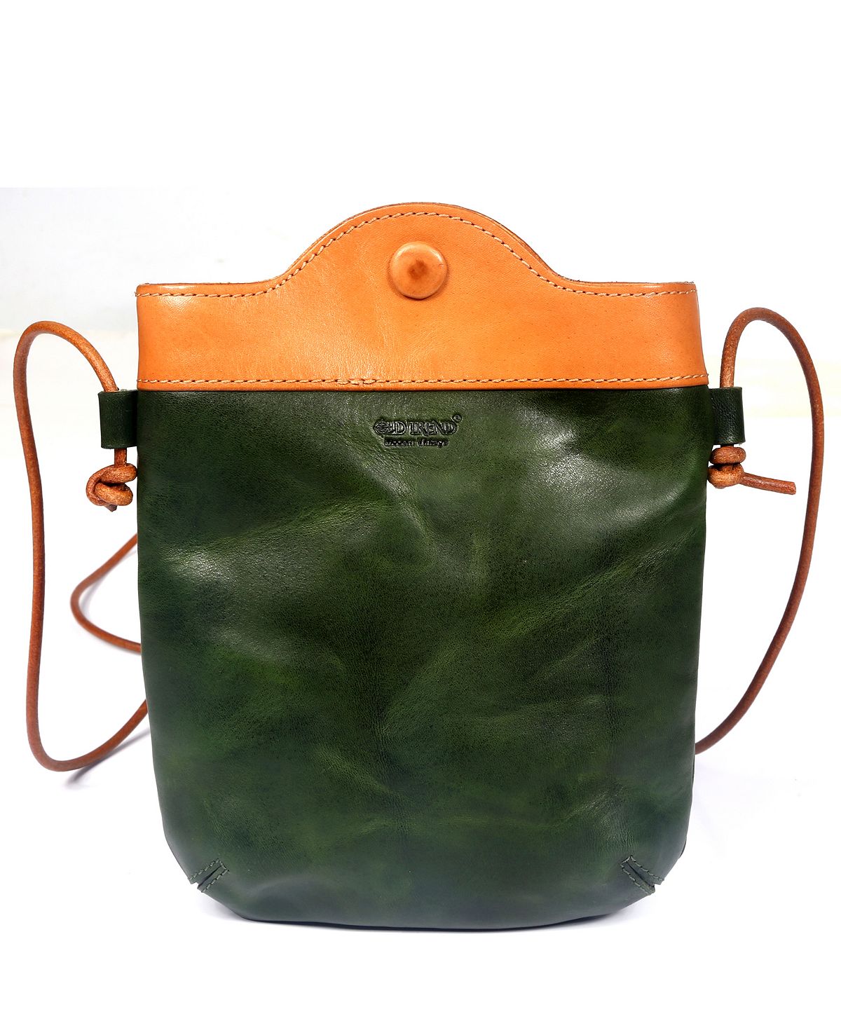 Women's crossbody bag Out West made of genuine leather OLD TREND, green