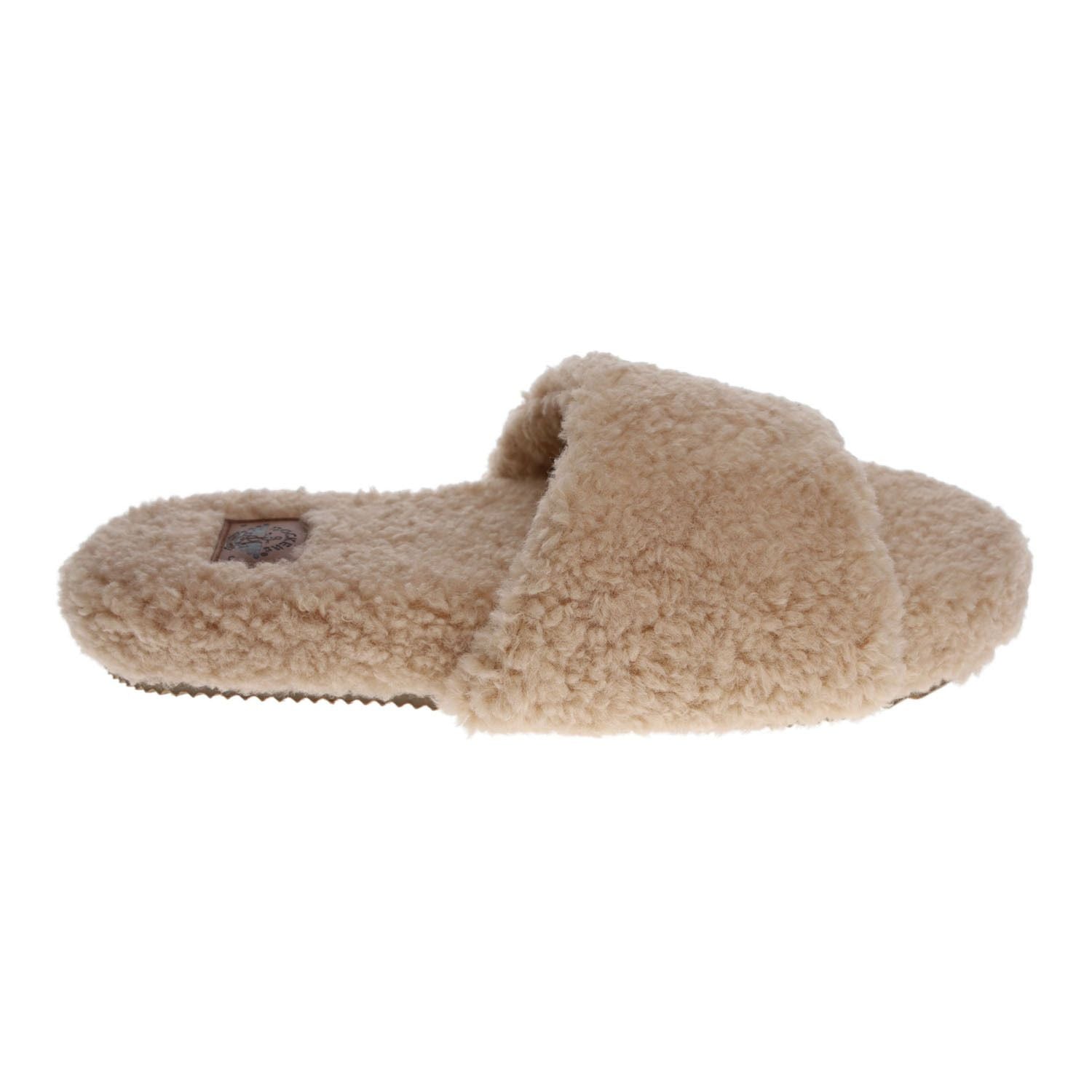 Women's Dockers sherpa slippers, brown