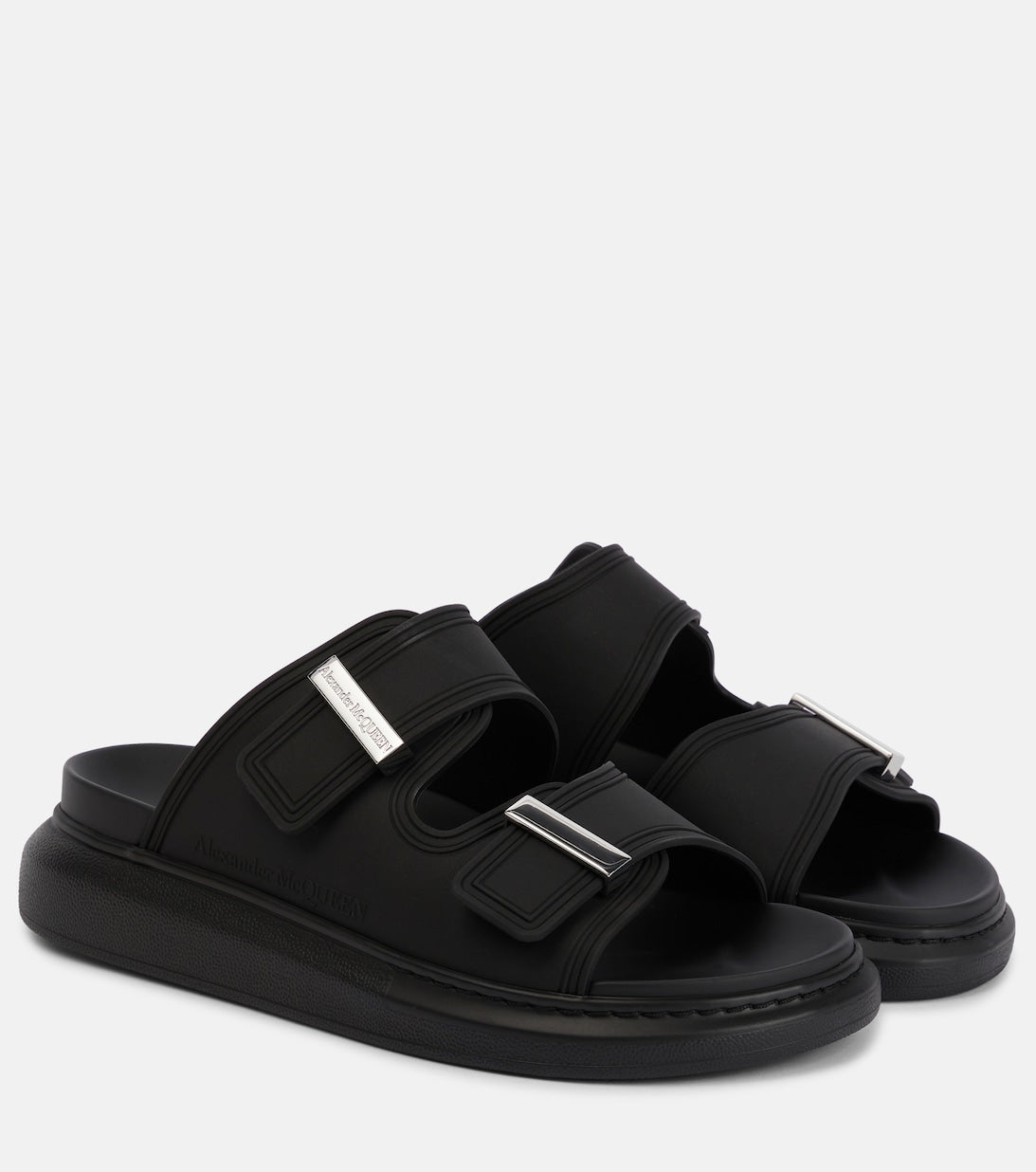 Alexander McQueen rubber slippers, black