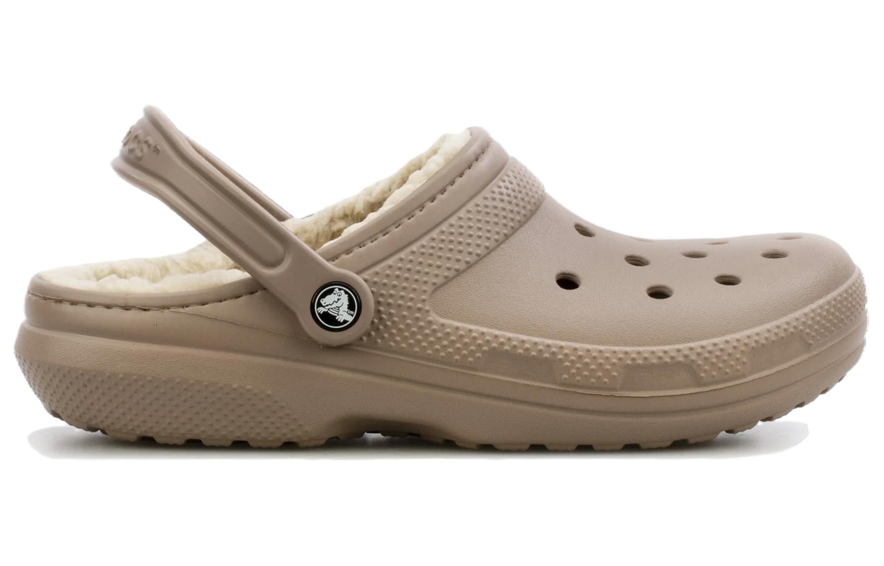 Crocs Men's Classic Lined Beach Sandals, Light Brown