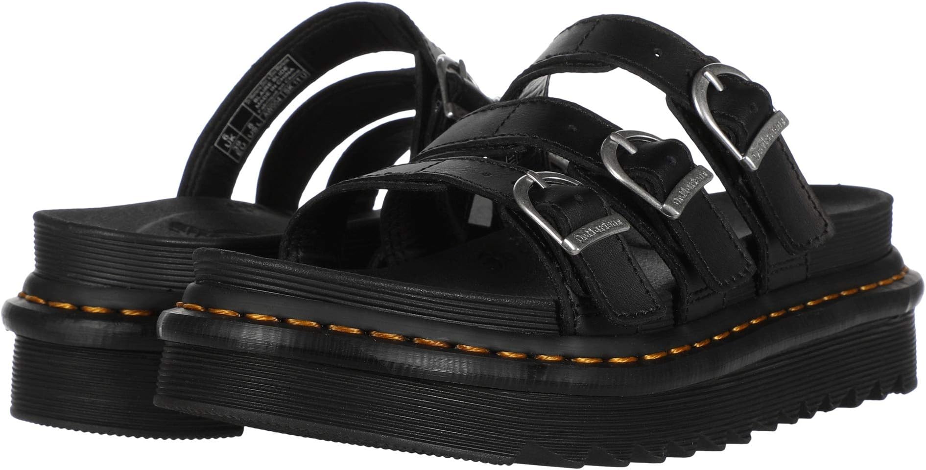 Blaire Slide Dr. Flat Sandals Martens, black