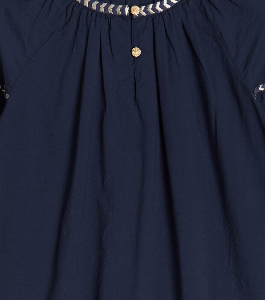 Scotch & Soda Embroidered Cotton Dress, Blue