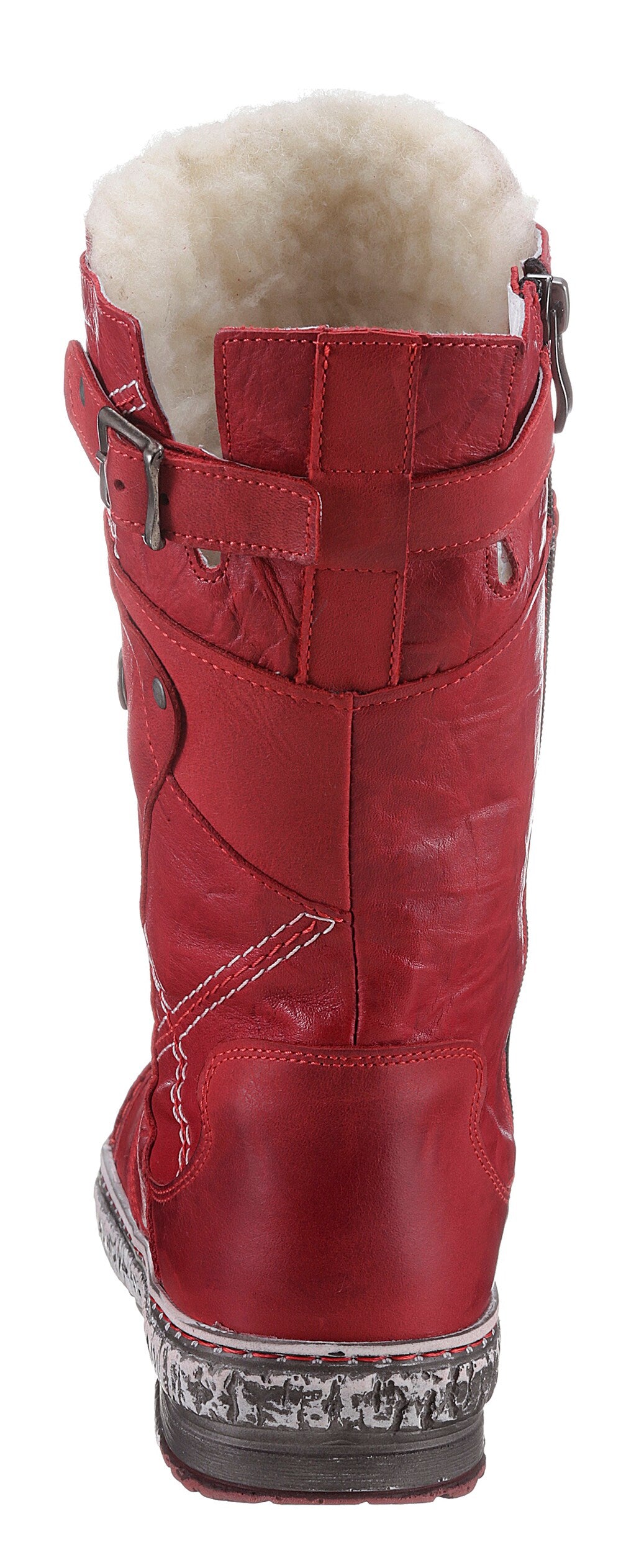 KRISBUT lace-up boots, red