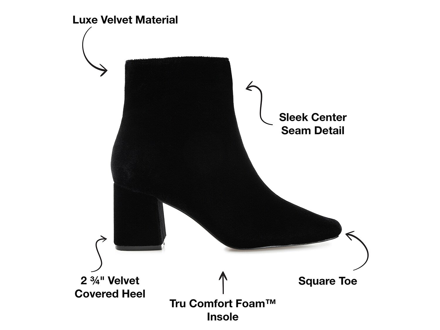 Hazara ankle boots from the Journee Journee Collection, black