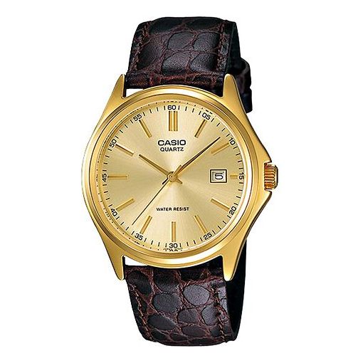 Watch CASIO Male DRESS Japan / South Korea Fashion Mens Gold Analog, yellow