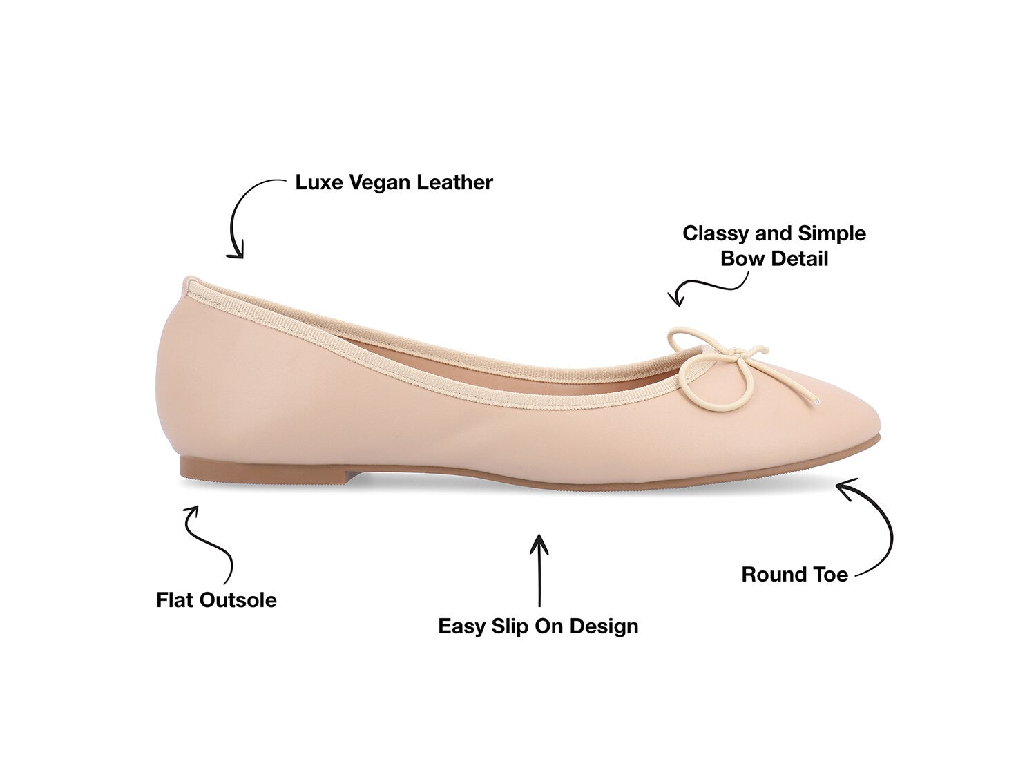 Journee Collection Vika ballet flats, pink