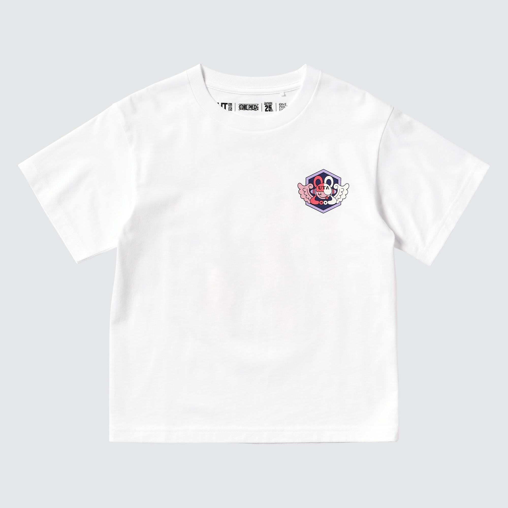 UT ONE PIECE Anime 25th Child UNIQLO Print T-Shirt White