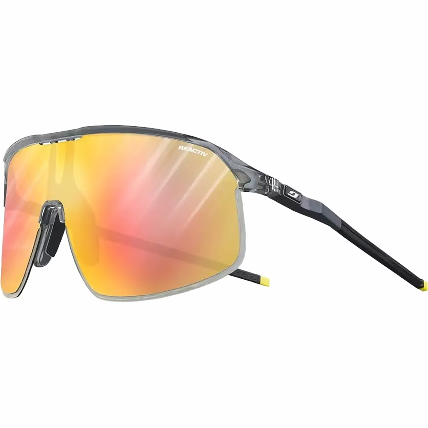 نظارات شمسية Julbo Density، رمادية/زرقاء شفافة، REACTIV 1-3 Light Amplifier