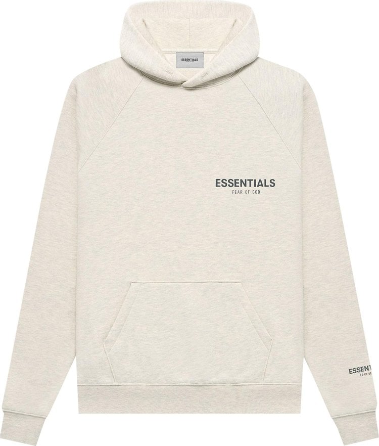 Fear of God Essentials Pullover Hoodie 'Light Heather Oatmeal', cream