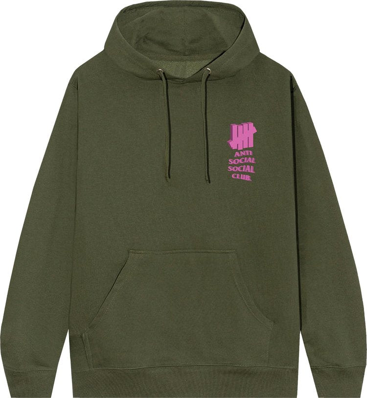 Anti Social Social Club 1st And La Brea Hoodie 'Army Heather', green