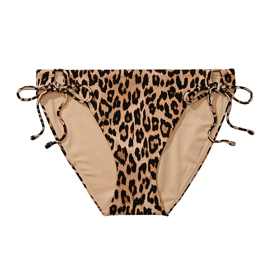 Victoria's Secret Swim Mix & Match Side-Tie Smooth Bikini Bottom, Leopard Print