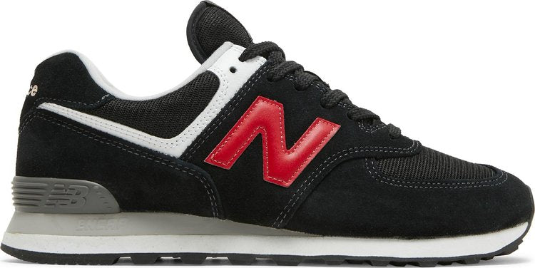 New Balance 574 sneakers, black/red/gray