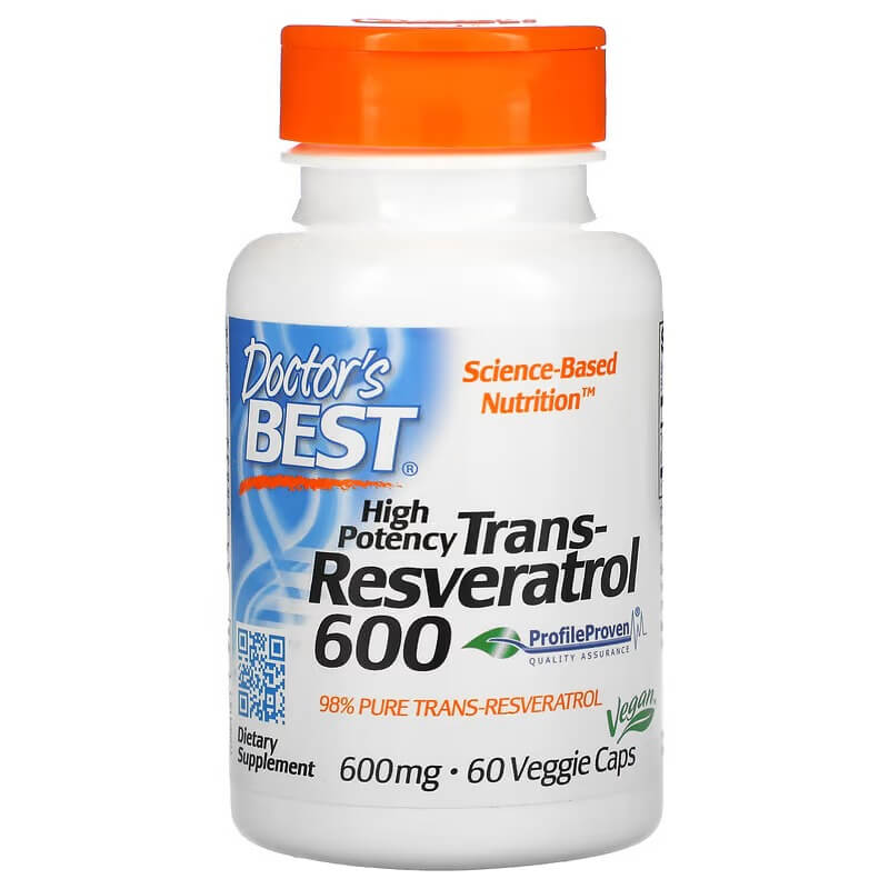 Trans-resveratrol 600 Doctor's Best 600 mg, 60 capsules