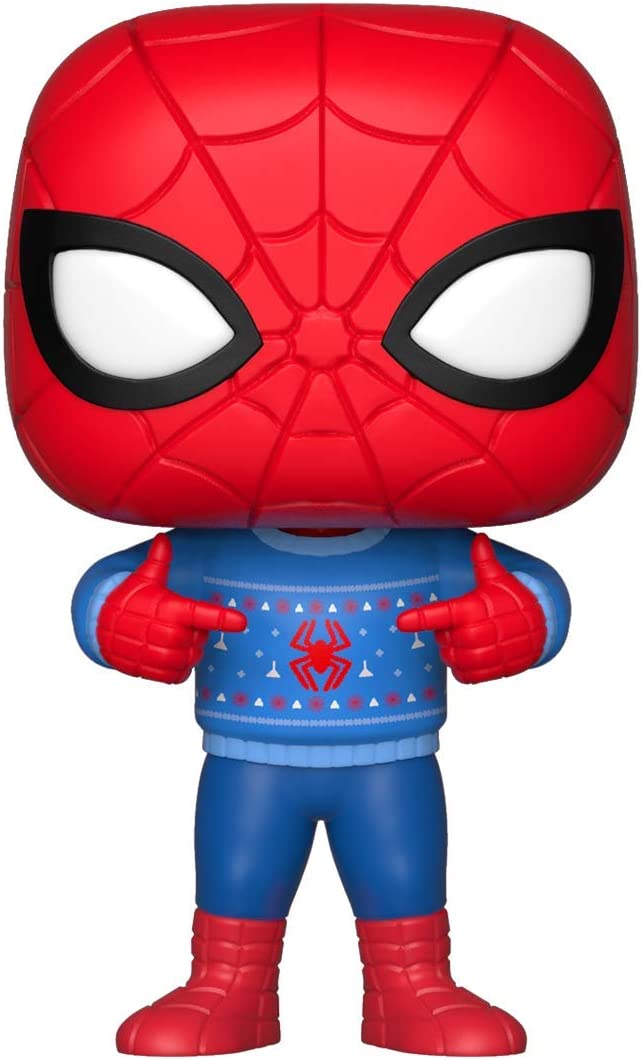 Funko Pop Marvel: Holiday - Spider-Man with Ugly Sweater Collectible Figure